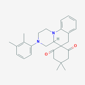 molecular formula C27H32N2O2 B14962964 3'-(2,3-dimethylphenyl)-4,4-dimethyl-2',4',4'a,6'-tetrahydro-1'H-spiro[cyclohexane-1,5'-pyrazino[1,2-a]quinoline]-2,6-dione 