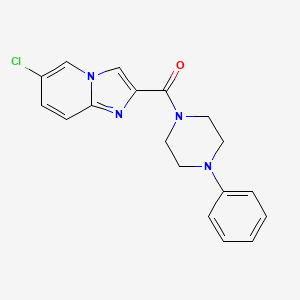 molecular formula C18H17ClN4O B14962981 (6-Chloroimidazo[1,2-a]pyridin-2-yl)(4-phenylpiperazin-1-yl)methanone 