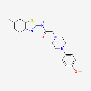 2-[4-(4-methoxyphenyl)piperazin-1-yl]-N-(6-methyl-4,5,6,7-tetrahydro-1,3-benzothiazol-2-yl)acetamide