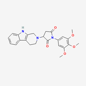 molecular formula C24H25N3O5 B14963018 3-(1,3,4,9-tetrahydro-2H-beta-carbolin-2-yl)-1-(3,4,5-trimethoxyphenyl)pyrrolidine-2,5-dione 