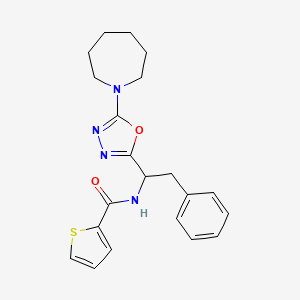 N-{1-[5-(Azepan-1-YL)-1,3,4-oxadiazol-2-YL]-2-phenylethyl}thiophene-2-carboxamide