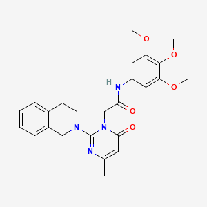 molecular formula C25H28N4O5 B14963035 2-[2-(3,4-dihydroisoquinolin-2(1H)-yl)-4-methyl-6-oxopyrimidin-1(6H)-yl]-N-(3,4,5-trimethoxyphenyl)acetamide 