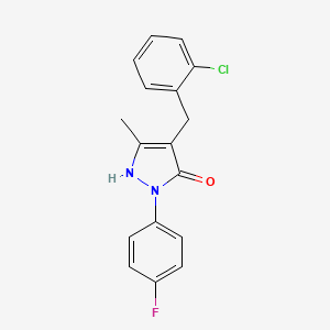 4-(2-chlorobenzyl)-1-(4-fluorophenyl)-3-methyl-1H-pyrazol-5-ol