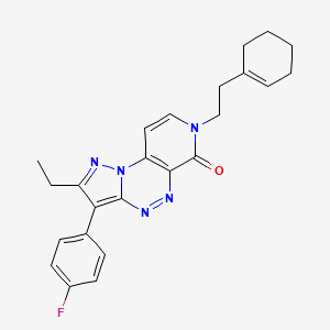 7-[2-(1-cyclohexenyl)ethyl]-2-ethyl-3-(4-fluorophenyl)pyrazolo[5,1-c]pyrido[4,3-e][1,2,4]triazin-6(7H)-one