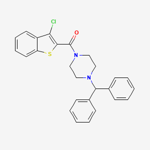 (4-Benzhydryl-piperazin-1-yl)-(3-chloro-benzo[b]thiophen-2-yl)-methanone