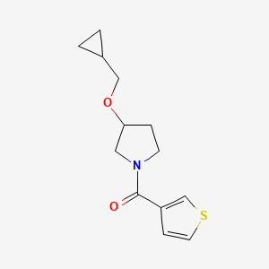 molecular formula C13H17NO2S B14963047 3-(Cyclopropylmethoxy)-1-(thiophene-3-carbonyl)pyrrolidine 