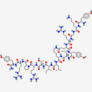 molecular formula C91H145N27O20 B1496308 H-DL-Tyr-DL-Lys-Gly-DL-Arg-DL-Glu(1)-DL-Tyr-DL-xiIle-DL-Lys(1)-DL-Leu-DL-xiIle-DL-xiThr-DL-Arg-DL-Pro-DL-Arg-DL-Tyr-NH2 CAS No. 185032-24-0