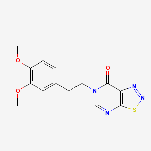 molecular formula C14H14N4O3S B14963096 6-(3,4-dimethoxyphenethyl)[1,2,3]thiadiazolo[5,4-d]pyrimidin-7(6H)-one 