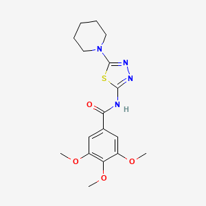 3,4,5-trimethoxy-N-[5-(piperidin-1-yl)-1,3,4-thiadiazol-2-yl]benzamide