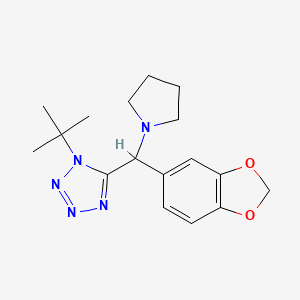 molecular formula C17H23N5O2 B14963134 5-[1,3-benzodioxol-5-yl(pyrrolidin-1-yl)methyl]-1-tert-butyl-1H-tetrazole 