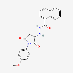 N'-[1-(4-methoxyphenyl)-2,5-dioxopyrrolidin-3-yl]naphthalene-1-carbohydrazide