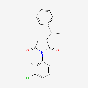 1-(3-Chloro-2-methylphenyl)-3-(1-phenylethyl)pyrrolidine-2,5-dione