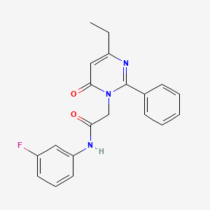 2-(4-ethyl-6-oxo-2-phenylpyrimidin-1(6H)-yl)-N-(3-fluorophenyl)acetamide