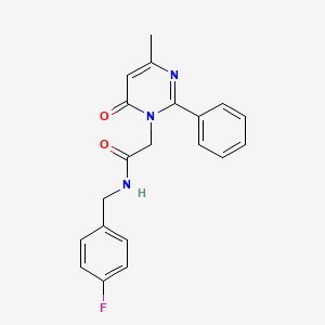 N-(4-fluorobenzyl)-2-(4-methyl-6-oxo-2-phenylpyrimidin-1(6H)-yl)acetamide