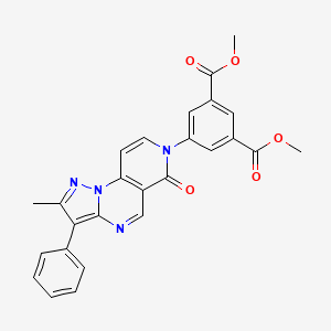 dimethyl 5-(2-methyl-6-oxo-3-phenylpyrazolo[1,5-a]pyrido[3,4-e]pyrimidin-7(6H)-yl)isophthalate