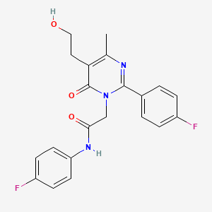 N-(4-fluorophenyl)-2-[2-(4-fluorophenyl)-5-(2-hydroxyethyl)-4-methyl-6-oxopyrimidin-1(6H)-yl]acetamide