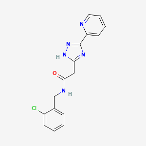 N-(2-chlorobenzyl)-2-[3-(pyridin-2-yl)-1H-1,2,4-triazol-5-yl]acetamide