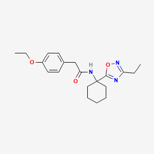 molecular formula C20H27N3O3 B14963282 2-(4-ethoxyphenyl)-N-[1-(3-ethyl-1,2,4-oxadiazol-5-yl)cyclohexyl]acetamide 