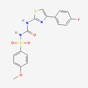 N-{[4-(4-fluorophenyl)-1,3-thiazol-2-yl]carbamoyl}-4-methoxybenzenesulfonamide