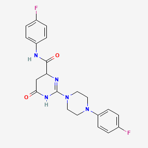 N-(4-fluorophenyl)-2-[4-(4-fluorophenyl)piperazin-1-yl]-6-oxo-3,4,5,6-tetrahydropyrimidine-4-carboxamide