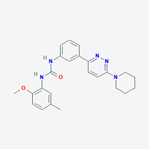 1-(2-Methoxy-5-methylphenyl)-3-(3-(6-(piperidin-1-yl)pyridazin-3-yl)phenyl)urea