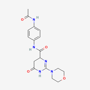 N-[4-(acetylamino)phenyl]-2-(morpholin-4-yl)-6-oxo-3,4,5,6-tetrahydropyrimidine-4-carboxamide