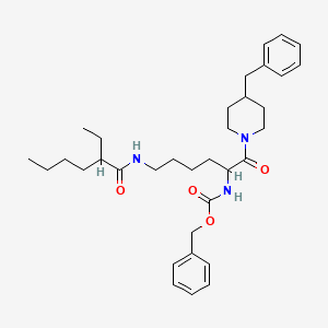 molecular formula C34H49N3O4 B14963366 Benzyl (1-(4-benzylpiperidin-1-yl)-6-(2-ethylhexanamido)-1-oxohexan-2-yl)carbamate 