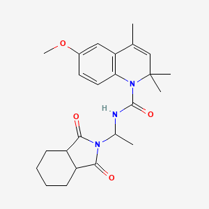 N-[1-(1,3-dioxooctahydro-2H-isoindol-2-yl)ethyl]-6-methoxy-2,2,4-trimethylquinoline-1(2H)-carboxamide