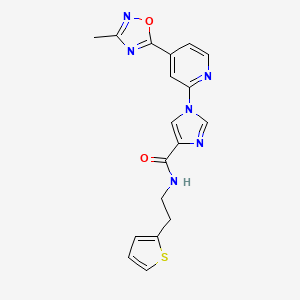 1-[4-(3-methyl-1,2,4-oxadiazol-5-yl)pyridin-2-yl]-N-[2-(thiophen-2-yl)ethyl]-1H-imidazole-4-carboxamide