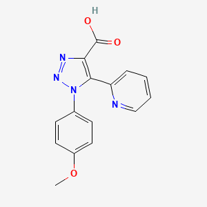 1-(4-methoxyphenyl)-5-(pyridin-2-yl)-1H-1,2,3-triazole-4-carboxylic acid