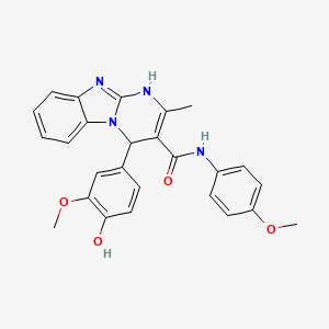 4-(4-hydroxy-3-methoxyphenyl)-N-(4-methoxyphenyl)-2-methyl-1,4-dihydropyrimido[1,2-a]benzimidazole-3-carboxamide