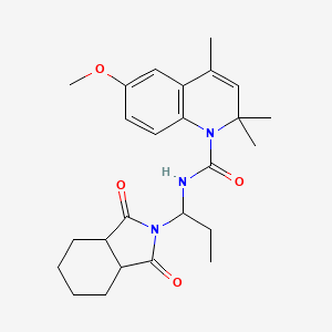 N-[1-(1,3-dioxooctahydro-2H-isoindol-2-yl)propyl]-6-methoxy-2,2,4-trimethylquinoline-1(2H)-carboxamide