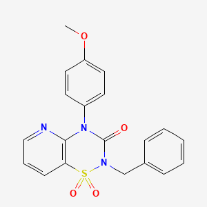 2-benzyl-4-(4-methoxyphenyl)-2H-pyrido[2,3-e][1,2,4]thiadiazin-3(4H)-one 1,1-dioxide