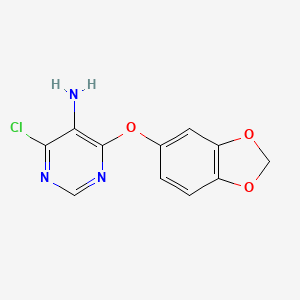 molecular formula C11H8ClN3O3 B14963468 4-(2H-1,3-benzodioxol-5-yloxy)-6-chloropyrimidin-5-amine 