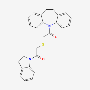 5-({[2-(2,3-dihydro-1H-indol-1-yl)-2-oxoethyl]thio}acetyl)-10,11-dihydro-5H-dibenzo[b,f]azepine