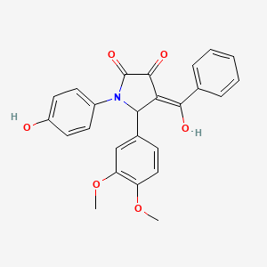 5-(3,4-dimethoxyphenyl)-3-hydroxy-1-(4-hydroxyphenyl)-4-(phenylcarbonyl)-1,5-dihydro-2H-pyrrol-2-one