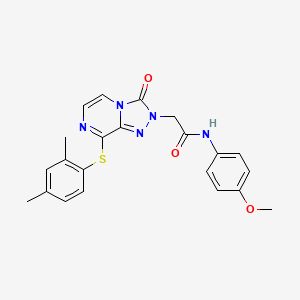 molecular formula C22H21N5O3S B14963498 2-{8-[(2,4-dimethylphenyl)sulfanyl]-3-oxo[1,2,4]triazolo[4,3-a]pyrazin-2(3H)-yl}-N-(4-methoxyphenyl)acetamide 