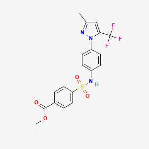 ethyl 4-({4-[3-methyl-5-(trifluoromethyl)-1H-pyrazol-1-yl]phenyl}sulfamoyl)benzoate