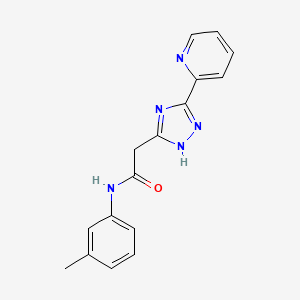 N-(3-methylphenyl)-2-[3-(pyridin-2-yl)-1H-1,2,4-triazol-5-yl]acetamide