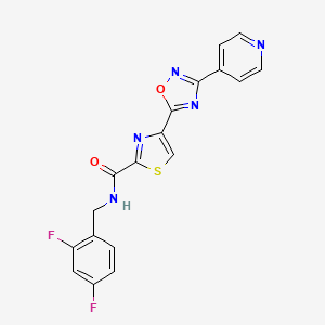 molecular formula C18H11F2N5O2S B14963520 N-(2,4-difluorobenzyl)-4-[3-(pyridin-4-yl)-1,2,4-oxadiazol-5-yl]-1,3-thiazole-2-carboxamide 