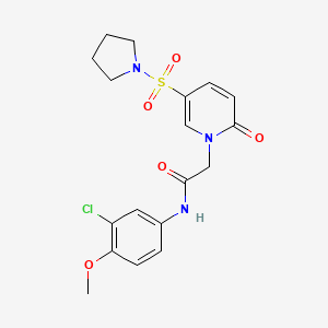 N-(3-chloro-4-methoxyphenyl)-2-[2-oxo-5-(pyrrolidine-1-sulfonyl)-1,2-dihydropyridin-1-yl]acetamide