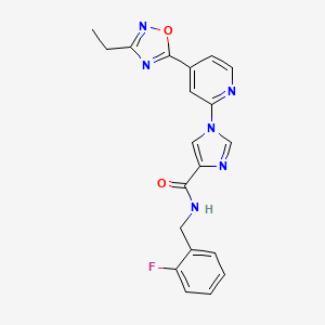 1-[4-(3-ethyl-1,2,4-oxadiazol-5-yl)pyridin-2-yl]-N-(2-fluorobenzyl)-1H-imidazole-4-carboxamide