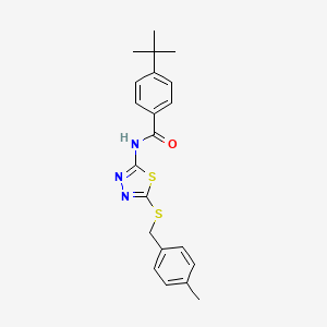 4-(tert-butyl)-N-(5-((4-methylbenzyl)thio)-1,3,4-thiadiazol-2-yl)benzamide