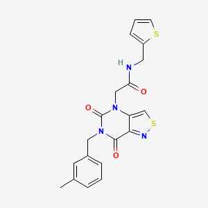 2-[6-(3-methylbenzyl)-5,7-dioxo-6,7-dihydro[1,2]thiazolo[4,3-d]pyrimidin-4(5H)-yl]-N-(thiophen-2-ylmethyl)acetamide