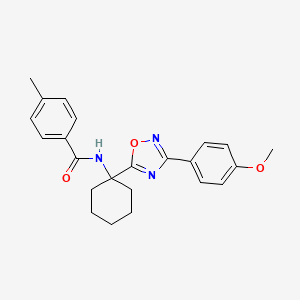 molecular formula C23H25N3O3 B14963573 N-{1-[3-(4-methoxyphenyl)-1,2,4-oxadiazol-5-yl]cyclohexyl}-4-methylbenzamide 