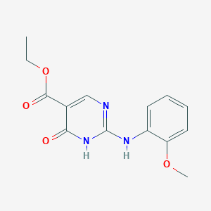 molecular formula C14H15N3O4 B14963587 Ethyl 4-hydroxy-2-[(2-methoxyphenyl)amino]pyrimidine-5-carboxylate 