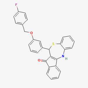 6-{3-[(4-Fluorobenzyl)oxy]phenyl}-6H-indeno[2,1-C][1,5]benzothiazepin-7-OL