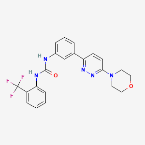 molecular formula C22H20F3N5O2 B14963604 1-(3-(6-Morpholinopyridazin-3-yl)phenyl)-3-(2-(trifluoromethyl)phenyl)urea 