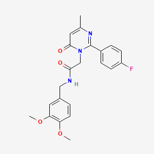 molecular formula C22H22FN3O4 B14963607 N-(3,4-dimethoxybenzyl)-2-[2-(4-fluorophenyl)-4-methyl-6-oxopyrimidin-1(6H)-yl]acetamide 