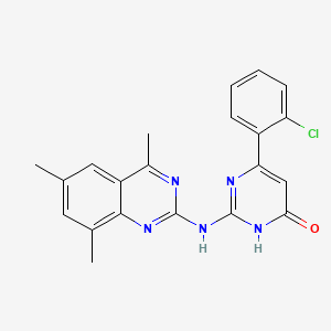 6-(2-chlorophenyl)-2-[(4,6,8-trimethylquinazolin-2-yl)amino]pyrimidin-4(3H)-one